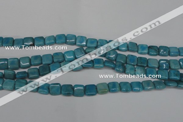 CLR380 15.5 inches 10*10mm square dyed larimar gemstone beads