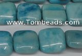 CLR381 15.5 inches 12*12mm square dyed larimar gemstone beads