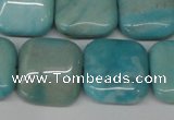 CLR383 15.5 inches 16*16mm square dyed larimar gemstone beads