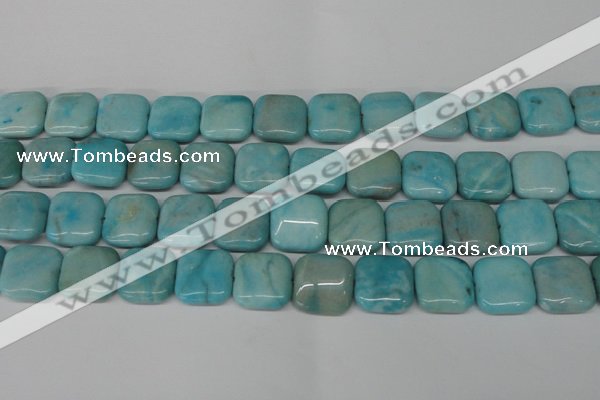 CLR383 15.5 inches 16*16mm square dyed larimar gemstone beads