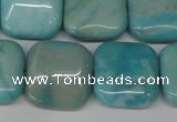 CLR384 15.5 inches 18*18mm square dyed larimar gemstone beads