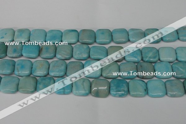 CLR384 15.5 inches 18*18mm square dyed larimar gemstone beads