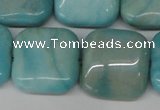 CLR385 15.5 inches 20*20mm square dyed larimar gemstone beads