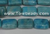 CLR391 15.5 inches 8*12mm rectangle dyed larimar gemstone beads
