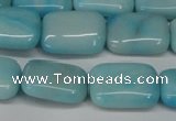 CLR392 15.5 inches 10*14mm rectangle dyed larimar gemstone beads