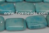 CLR394 15.5 inches 13*18mm rectangle dyed larimar gemstone beads