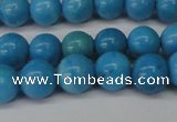 CLR400 15.5 inches 4mm round dyed larimar gemstone beads