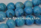 CLR403 15.5 inches 10mm round dyed larimar gemstone beads