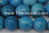 CLR405 15.5 inches 14mm round dyed larimar gemstone beads