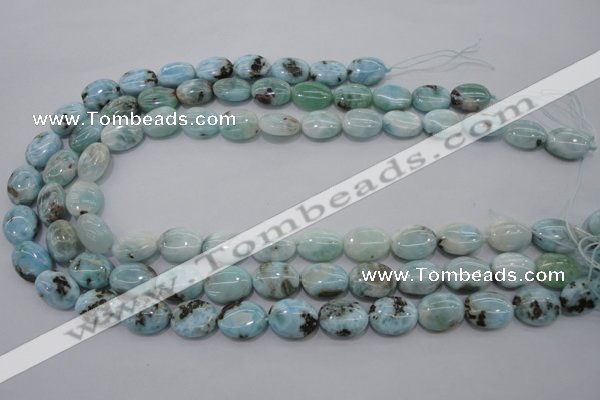 CLR41 15.5 inches 12*16mm oval natural larimar gemstone beads