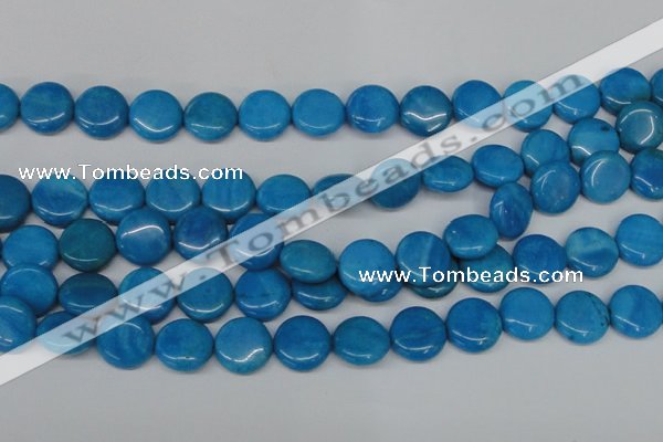 CLR415 15.5 inches 20mm flat round dyed larimar gemstone beads