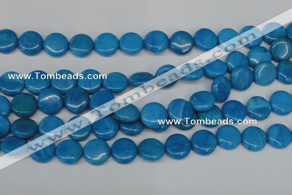 CLR416 15.5 inches 25mm flat round dyed larimar gemstone beads