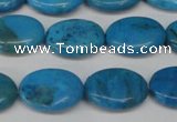 CLR420 15.5 inches 8*12mm oval dyed larimar gemstone beads