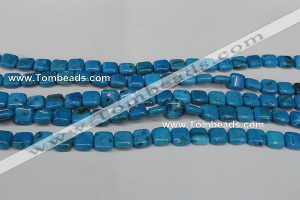 CLR430 15.5 inches 10*10mm square dyed larimar gemstone beads