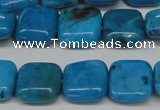 CLR431 15.5 inches 12*12mm square dyed larimar gemstone beads