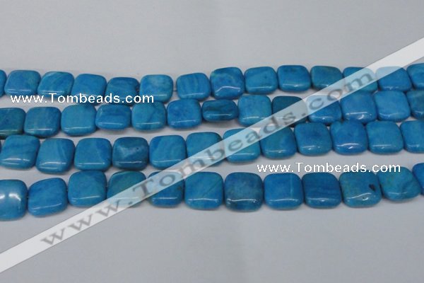 CLR432 15.5 inches 14*14mm square dyed larimar gemstone beads