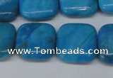 CLR433 15.5 inches 16*16mm square dyed larimar gemstone beads