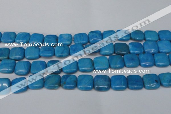 CLR433 15.5 inches 16*16mm square dyed larimar gemstone beads