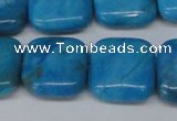 CLR434 15.5 inches 18*18mm square dyed larimar gemstone beads