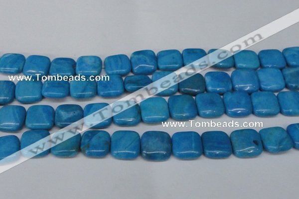 CLR434 15.5 inches 18*18mm square dyed larimar gemstone beads