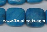 CLR436 15.5 inches 25*25mm square dyed larimar gemstone beads