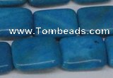 CLR443 15.5 inches 13*18mm rectangle dyed larimar gemstone beads