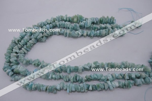 CLR45 15.5 inches 3*8mm – 4*10mm natural larimar chips beads