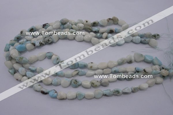 CLR50 15.5 inches 5*7mm – 10*12mm nuggets natural larimar beads