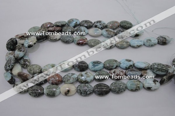 CLR55 15.5 inches 13*18mm oval natural larimar gemstone beads