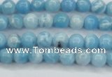 CLR600 15.5 inches 4mm round imitation larimar beads wholesale