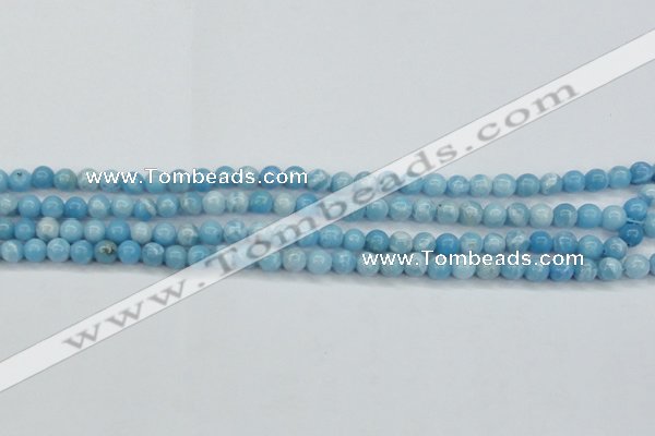 CLR600 15.5 inches 4mm round imitation larimar beads wholesale