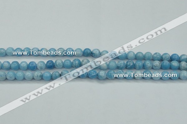 CLR601 15.5 inches 6mm round imitation larimar beads wholesale