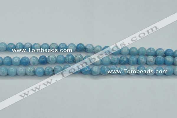 CLR602 15.5 inches 8mm round imitation larimar beads wholesale