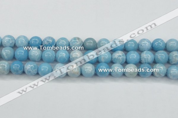 CLR605 15.5 inches 14mm round imitation larimar beads wholesale