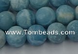 CLR613 15.5 inches 10mm round matte imitation larimar beads