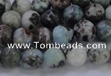 CLR62 15.5 inches 8mm round natural larimar gemstone beads