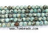 CLR622 15.5 inches 10mm round larimar gemstone beads