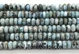 CLR628 15.5 inches 6*10mm rondelle larimar gemstone beads