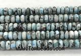 CLR629 15.5 inches 6*12mm rondelle larimar gemstone beads
