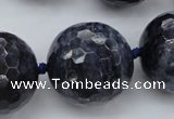 CLS12 15.5 inches 30mm faceted round large blue dumortierite beads