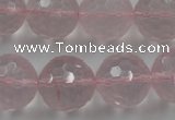 CLS155 15.5 inches 18mm faceted round rose quartz beads