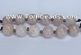 CLS250 7.5 inches 30mm round large pink quartz beads wholesale