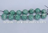 CLS302 7.5 inches 25mm faceted round large Qinghai jade beads