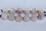 CLS350 7.5 inches 30mm faceted round large pink quartz beads