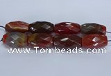 CLS400 7.5 inches 25*45mm faceted rice large red agate beads