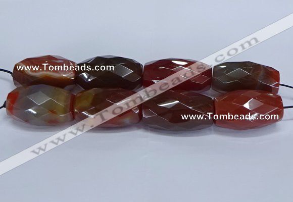 CLS400 7.5 inches 25*45mm faceted rice large red agate beads