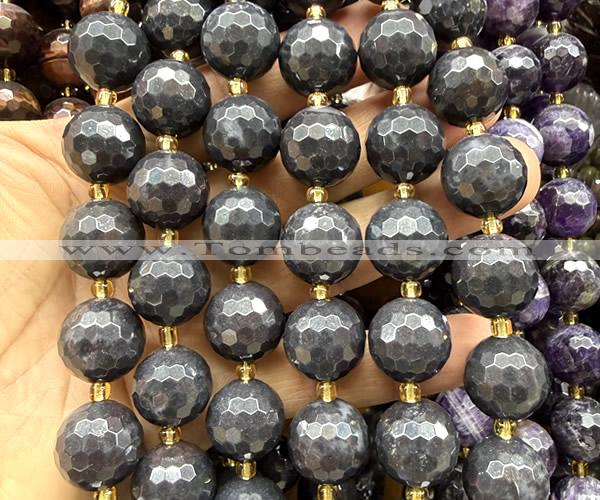 CLS445 15 inches 16mm faceted round brecciated jasper beads