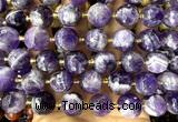 CLS452 15 inches 16mm faceted round dogtooth amethyst beads