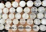 CLS453 15 inches 16mm faceted round Angolan white quartz beads