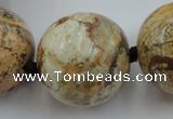 CLS50 15.5 inches 30mm round large picture jasper beads